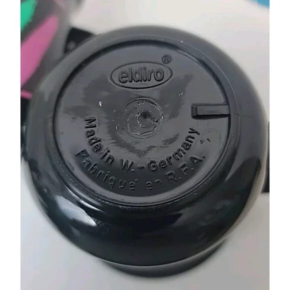 3 VTG Black & Yellow Eldiro Coffee Mugs Plastic Retro 80s Color Pops W. Germany - Picture 7 of 7